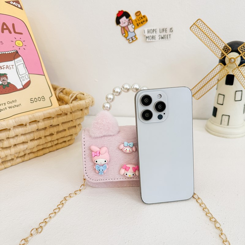 Nuevo bolso infantil súper lindo, niña pequeña, bolsa de perlas, chica encantadora, princesa encantadora, viento de encaje