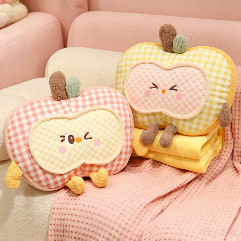 Cojín Manta 2 en 1 de Peluche Multiuso para Sofá, Oficina y Auto
