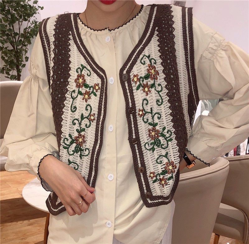 다크 브라운 조끼 517