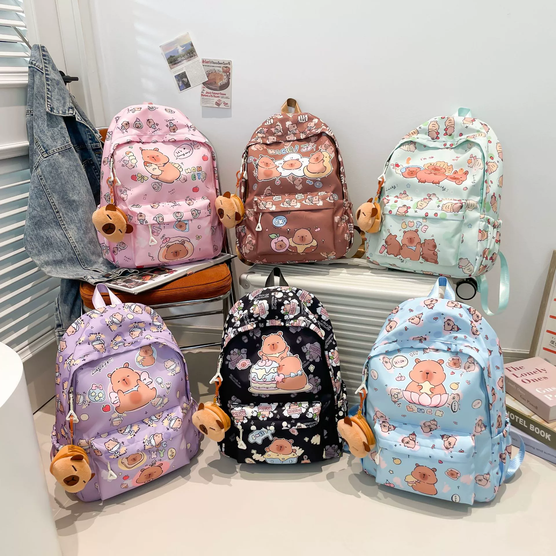 Cartoon backpack, capacious universal high quality school bag, for teenagers, for students, high-quality style, wholesale