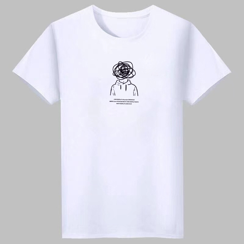 Camiseta de los hombres de verano de moda cómodo suéter estudiante superior estilo coreano slim fit manga corta todo partido simple hombres