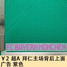 拜仁主场背后上面广告 紫色 FC球衣号字母臂章号码热转印贴图球服