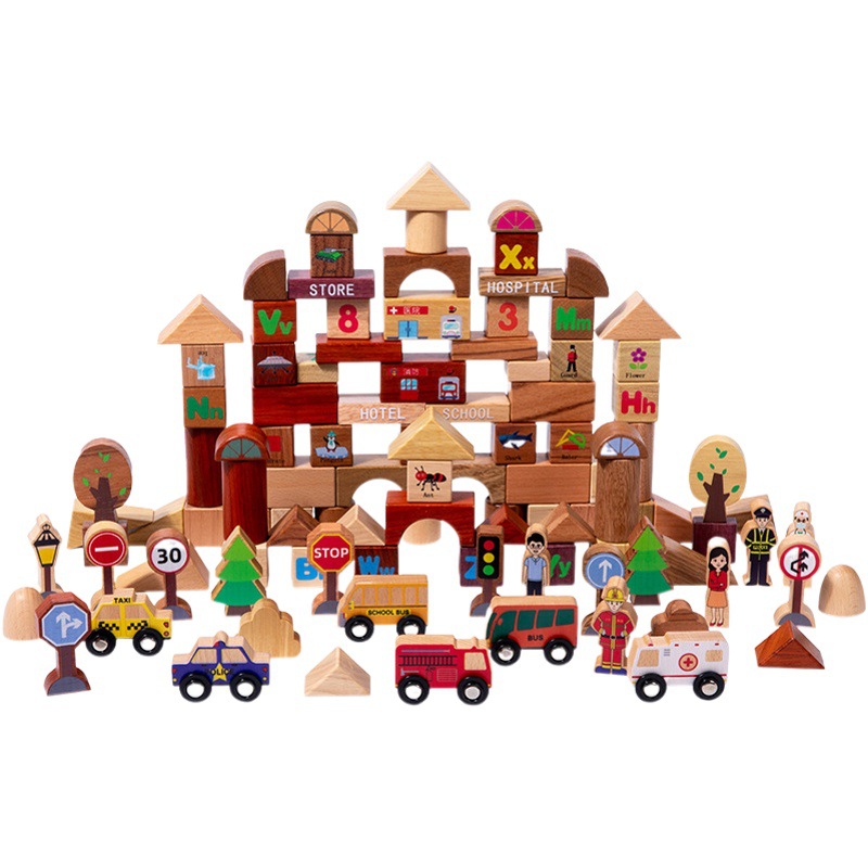 118 creativo tráfico urbano tema bloques de construcción digital animal letras cognición casual educación temprana juguetes educativos