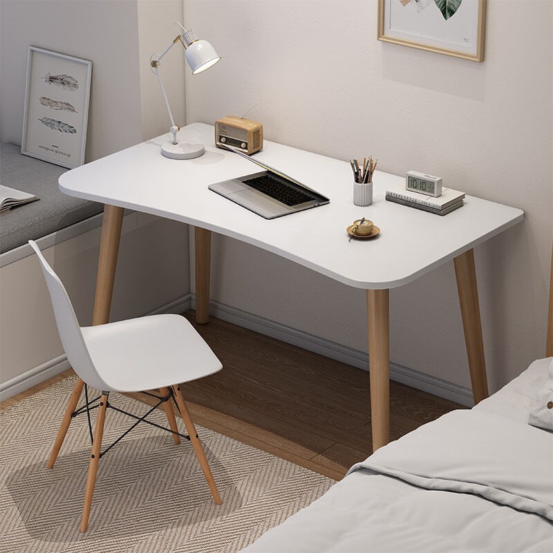 Simple computer desk for girls' bedroom, student home desk, study table, small apartment rental house workbench, office desk Simple computer desk for girls' bedroom, student home desk, study table, small apartment rental house workbench, office desk