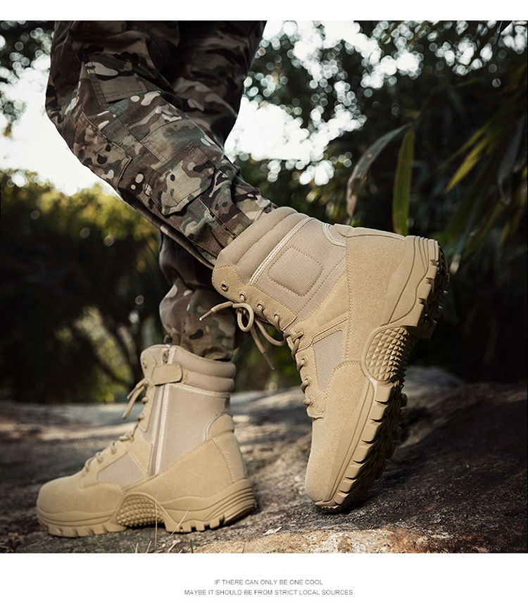 New outdoor special forces training boots large size for tactical boots men and women wear-resistant combat boots hiking desert hiking boots_voghion.com
