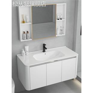 Minimalist 01318 Empty Bathroom Cabinet Washbasin Aluminum Basin Balcony Integrated Basin Washstand Corner Washbasin Round