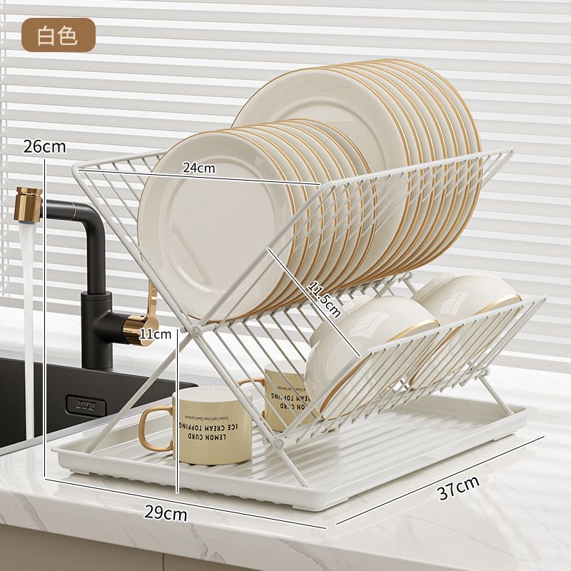 Estante de cocina especial transfronterizo Estante de tazón plegable Estante de drenaje doméstico Estante de almacenamiento de tazón de cocina multifuncional
