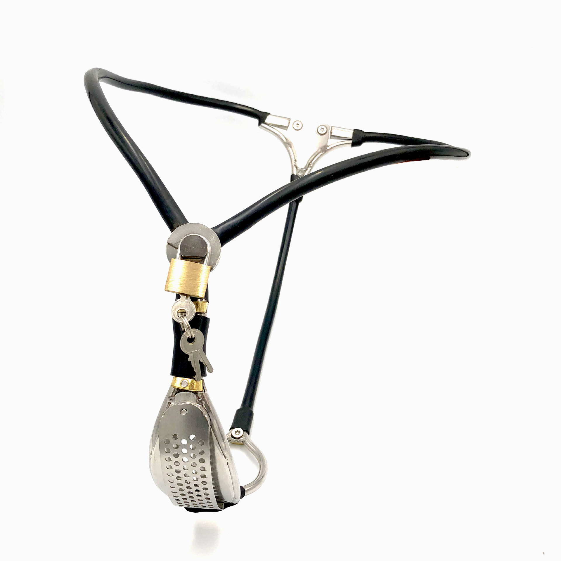 新款全调节女用纯贞隐形贞操带黑色