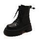 American Style Retro British Style Thick Heel Platform Martin Boots Women's 2024 New Autumn and Winter Brown All-match Short Boots