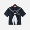 White scarf, with short sleeve