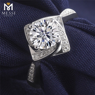Cultivate diamond engagement ring artificial laboratory synthetic CVD artificial naked diamond 18K gold wedding diamond ring for women