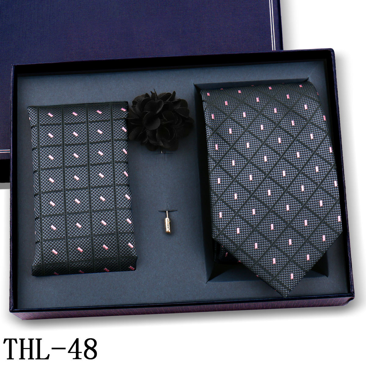 Juego de Corbata y Pañuelo para Hombre Poliéster para Bodas y Eventos de Negocios image 52