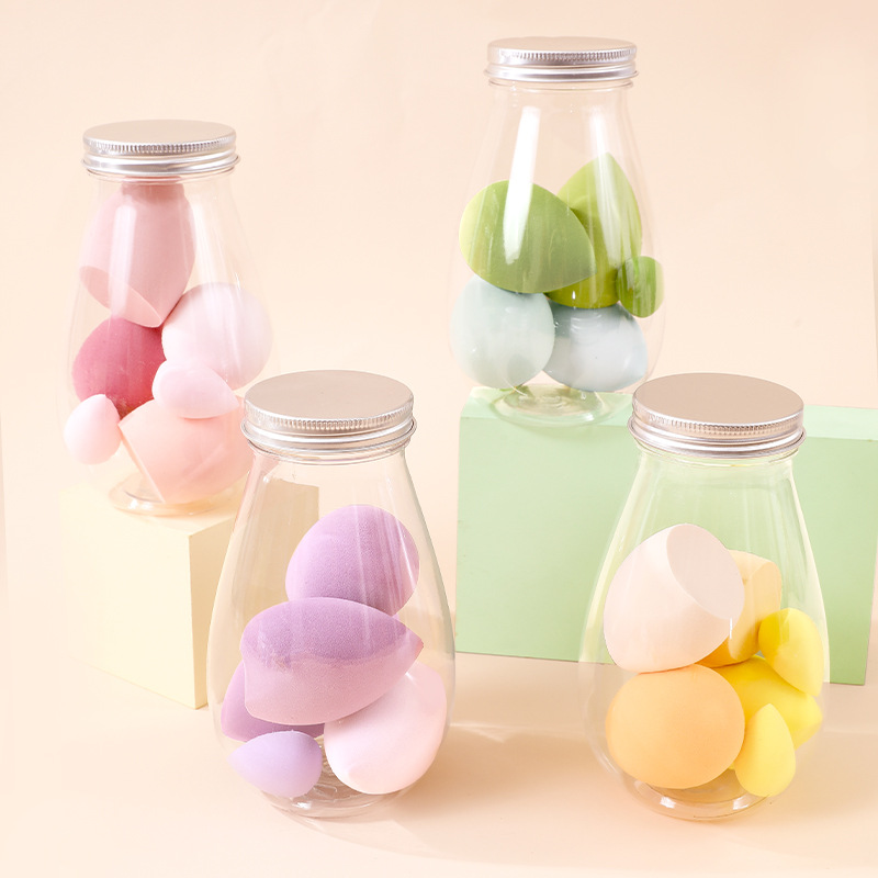 Conjunto de huevos de maquillaje transfronterizos botellas de floating polvo 6 paquetes de polvo super suave no comer huevos de esponja de maquillaje mini huevo de maquillaje