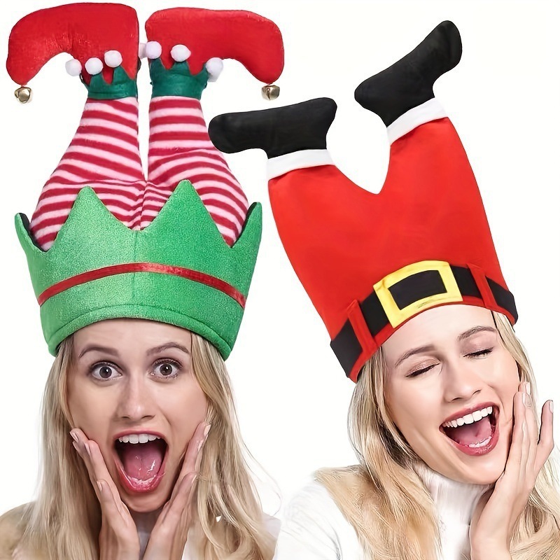 クロスボーダー配送クリスマス装飾パーティークリスマス帽子老人エルフピエロズボンレッグハットクリスマスツリーアクセサリー|undefined