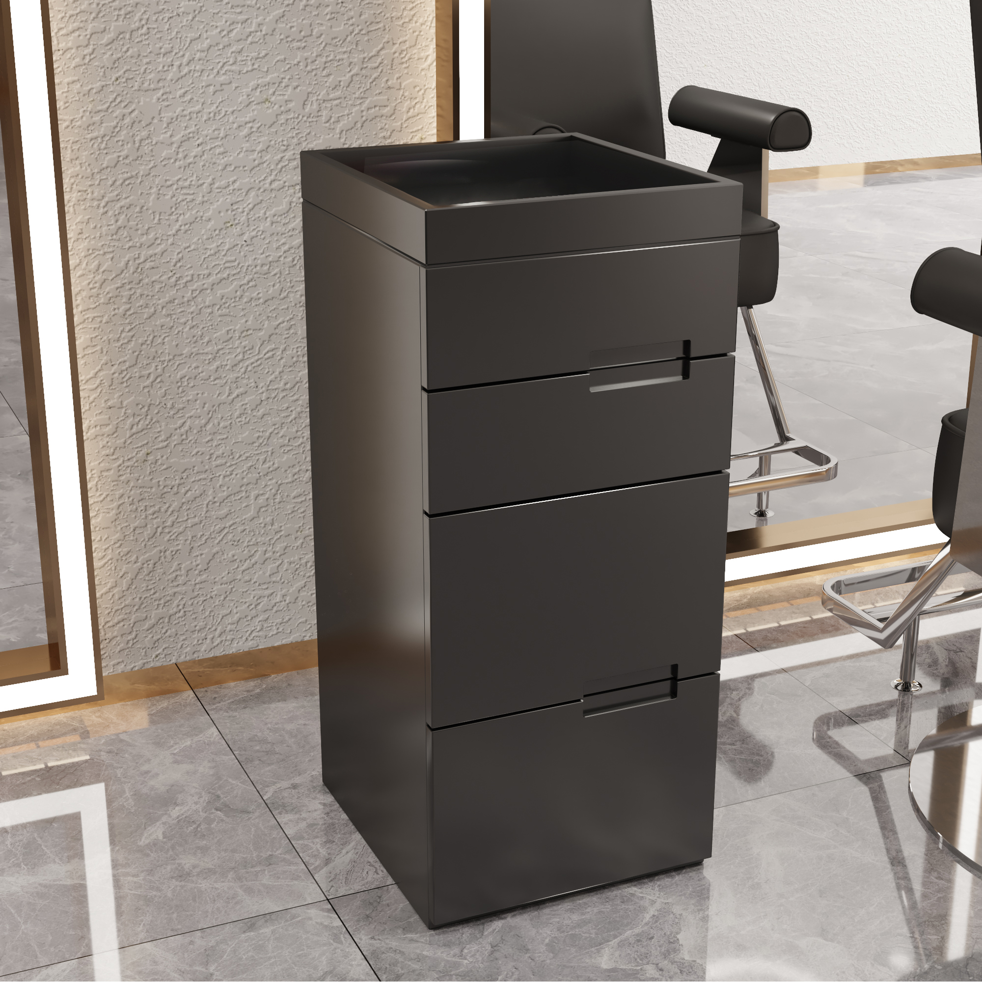Nuevo gabinete de herramientas de peluquería de alta calidad gabinete de salón de peluquería carro móvil sin instalación móvil gabinete de herramientas de almacenamiento de madera sólida