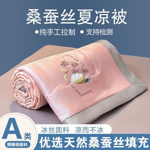 Wholesale Thin Mulberry Silk Machine Washable Air-Conditioned Quilt Single Summer Cool Quilt Double Silk Quilt Summer Quilt