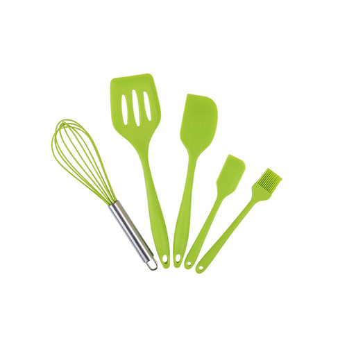 Factory silicone spatula 5-piece set all-in-one silicone spatula spatula oil brush egg beater set baking tools