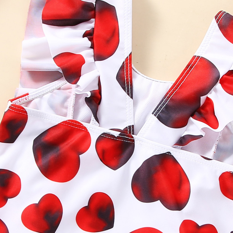 Girlu0027S Fashion Heart Shape Polyester One Pieces