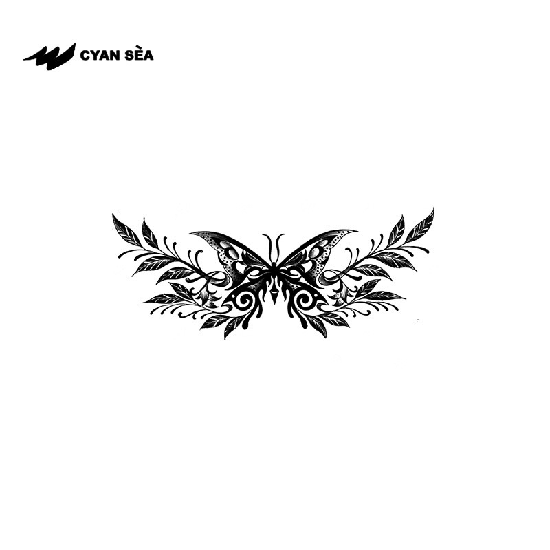 Herbal Tattoo Stickers Semi-Permanent Flower Vine Butterfly Waterproof Long-Lasting Realistic Tattoo Stickers for Girls' Waist and Abdomen with a High-End Feel Herbal Tattoo Stickers Semi-Permanent Flower Vine Butterfly Waterproof Long-Lasting Realistic Tattoo Stickers for Girls' Waist and Abdomen with a High-End Feel