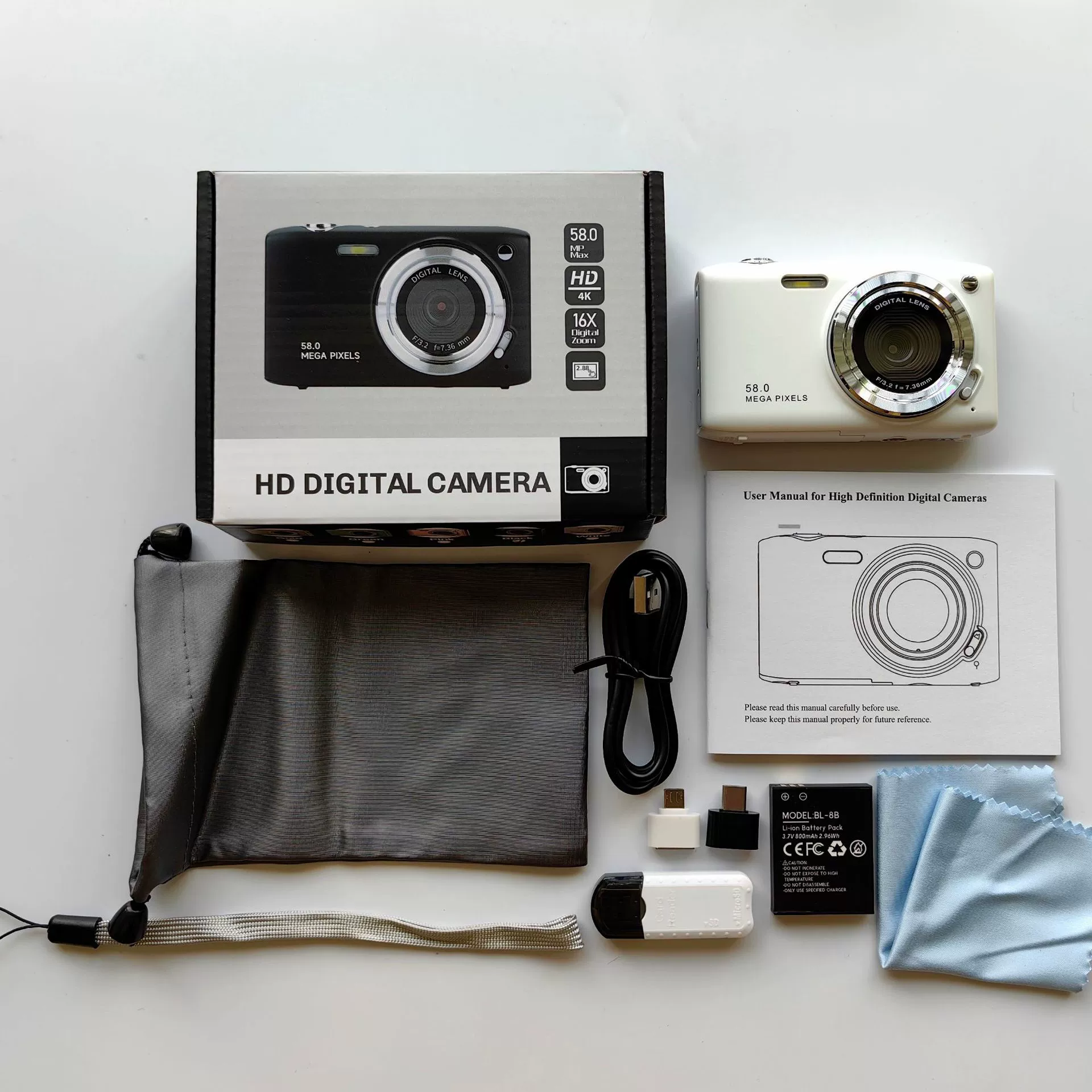 Digital camera for students, small cards