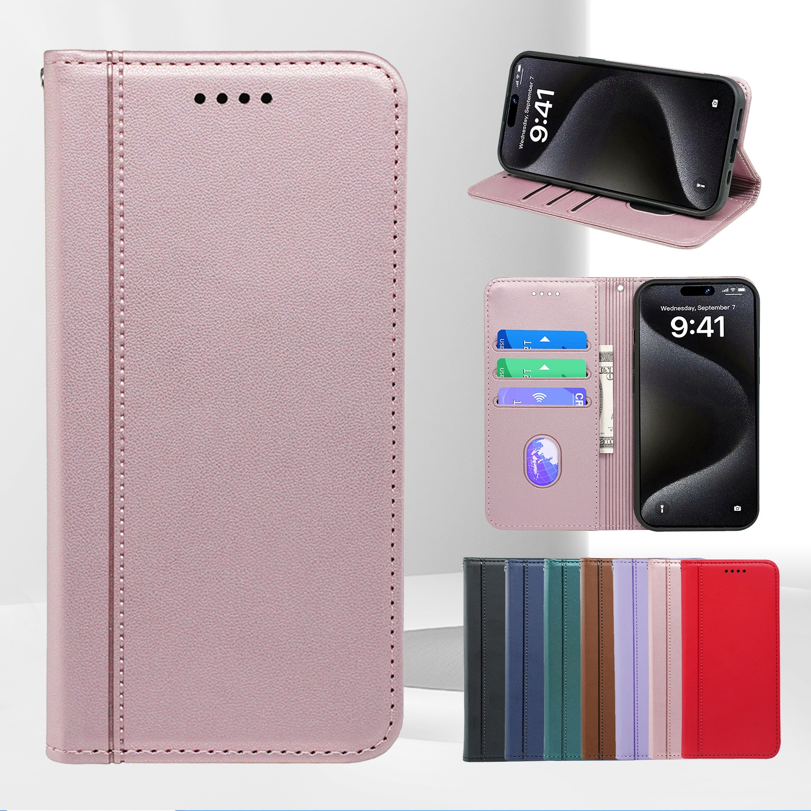 适用于三星Samsung Galaxy A36 5G仿皮纹强磁插卡A56钱包手机皮套