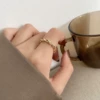 Ring with pigtail, micro incrustation