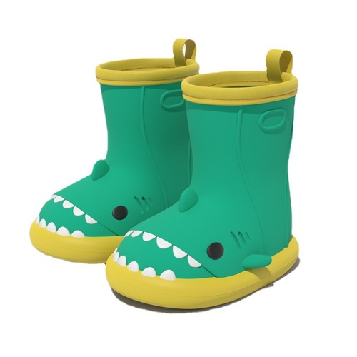 Shark rain boots for women, adult cute summer indoor and outdoor non-slip big children's rubber shoes, cute parent-child waterproof rain boots for women