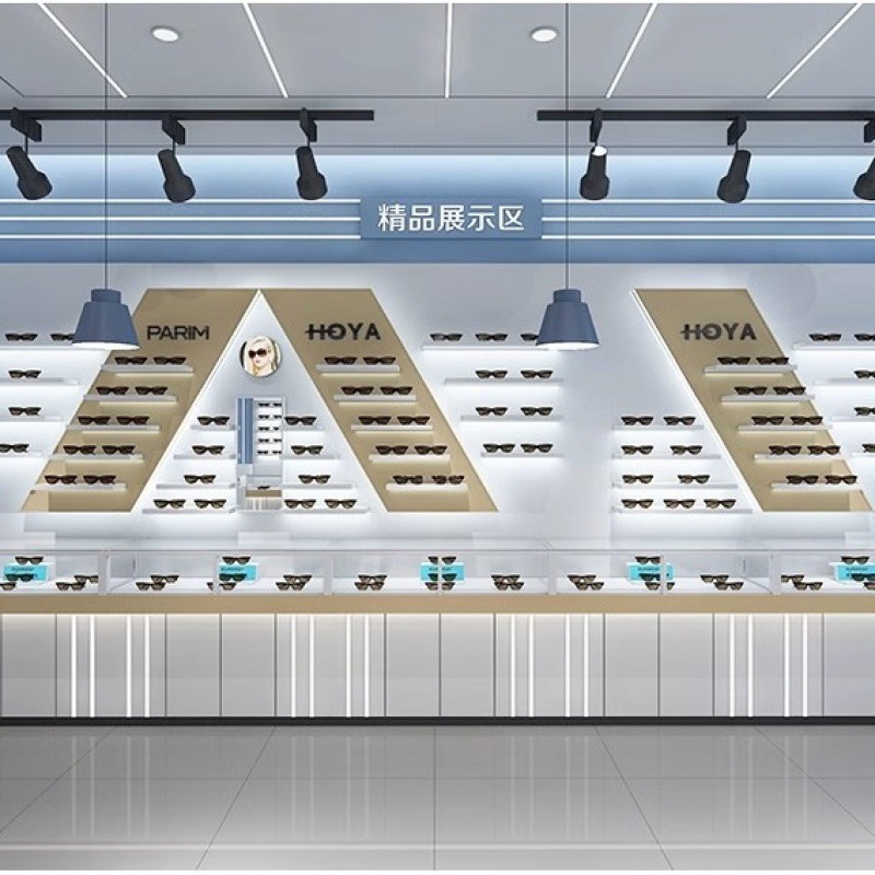 眼镜展示柜眼镜柜台眼镜店货架陈列柜玻璃展柜产品展示台中岛柜子