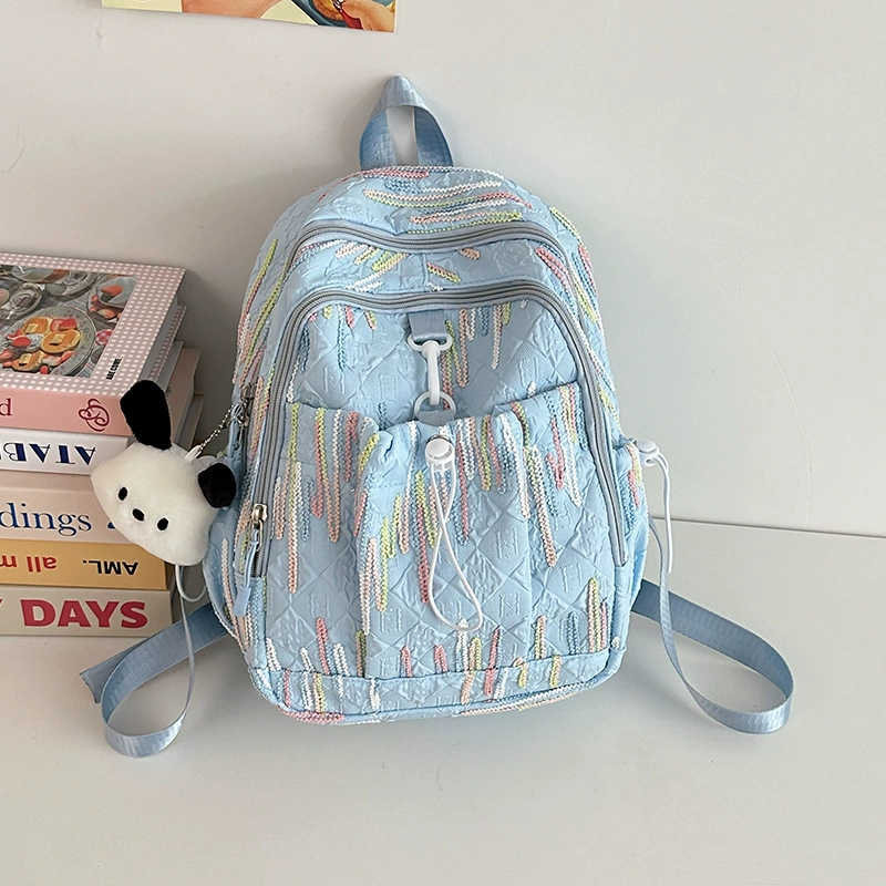 High quality fresh backpack, small design capacious school bag for leisure, for students