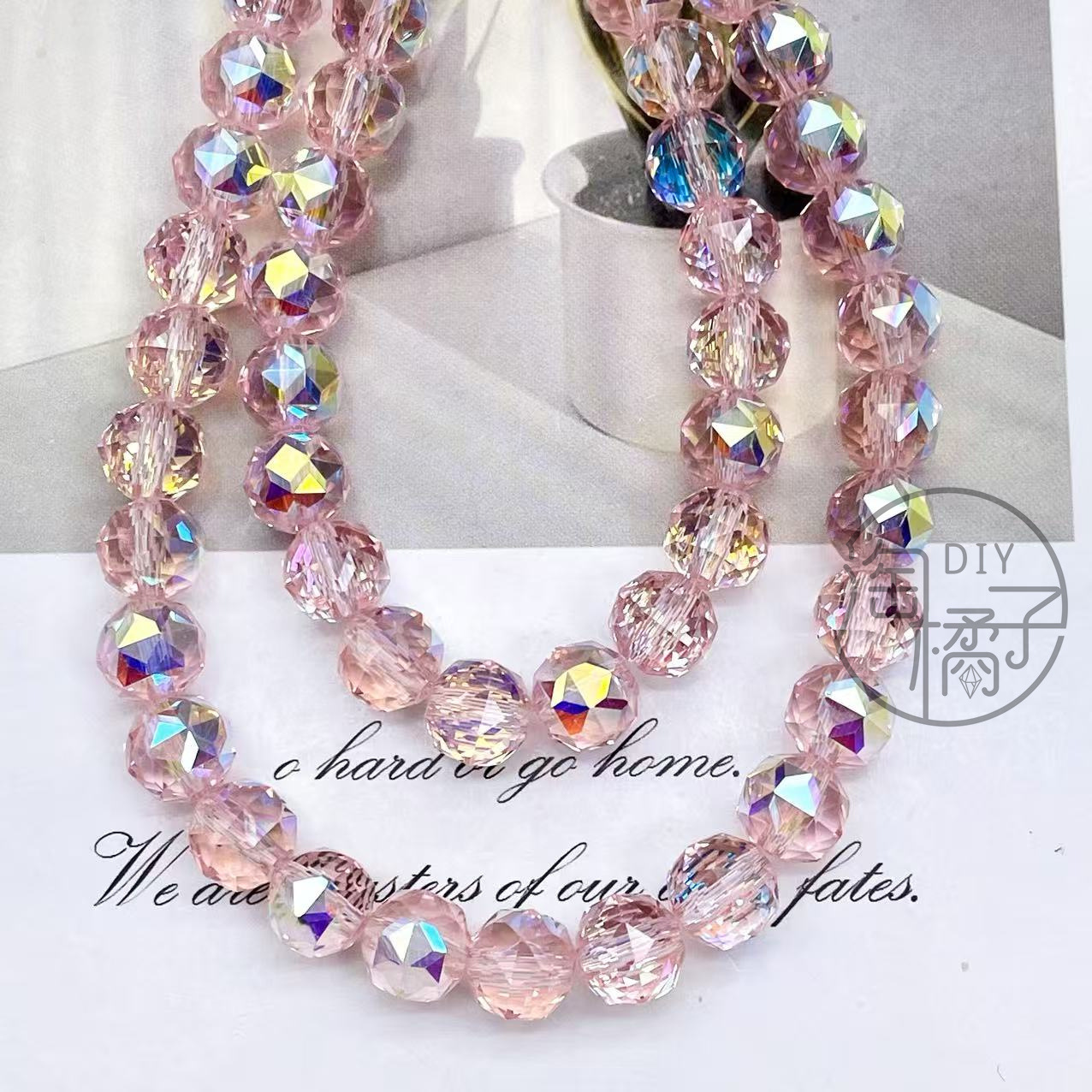 Bola de flores de 8mm Jingjing K9 cuentas sueltas de cristal 64 superficies cortadas con cuentas Accesorios de joyería hechos a mano de bricolaje Pulsera Collar lote suelto image 30