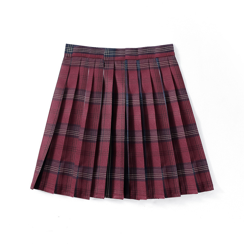 48CM现货内衬安全裤制服格子学院日系百褶班服校服学生短半身女裙|undefined