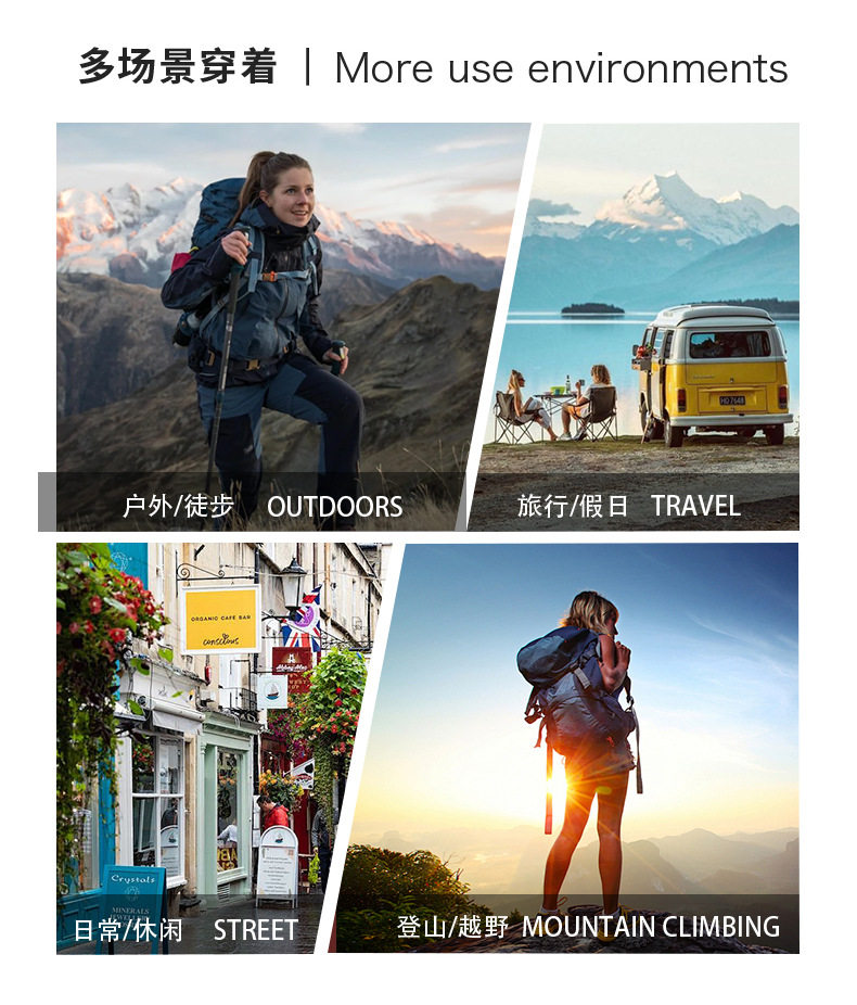Giày thể thao da thật cổ thấp unisex phong cách ngoài trời — D1833 màu cát, D1833 màu hồng, D1833 màu nâu, D1833 màu xanh lam chi tiết 5