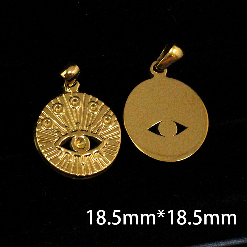 13g Weight DIY Jewelry Accessories Classification 1 Piece Quantity Stainless Steel Material Eye Pattern Plating Design Fashion Style 1 Piece Stainless Steel Eye 7
