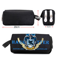 哈利波特笔袋蓝鹰红狮霍格沃茨拉链双层便携式文具袋大容量双肩包