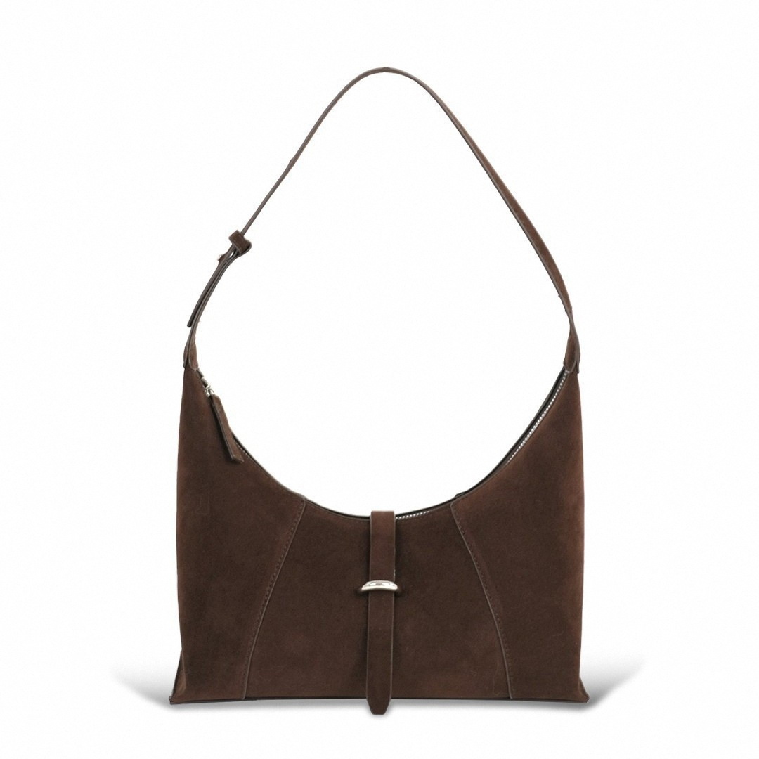 Niche Suede Hobo Underarm Bag For Women Retro Versatile Lunchbox Bag 2025 Autumn/Winter New Single Shoulder Crossbody Pillow Bag - Thumbnail 2
