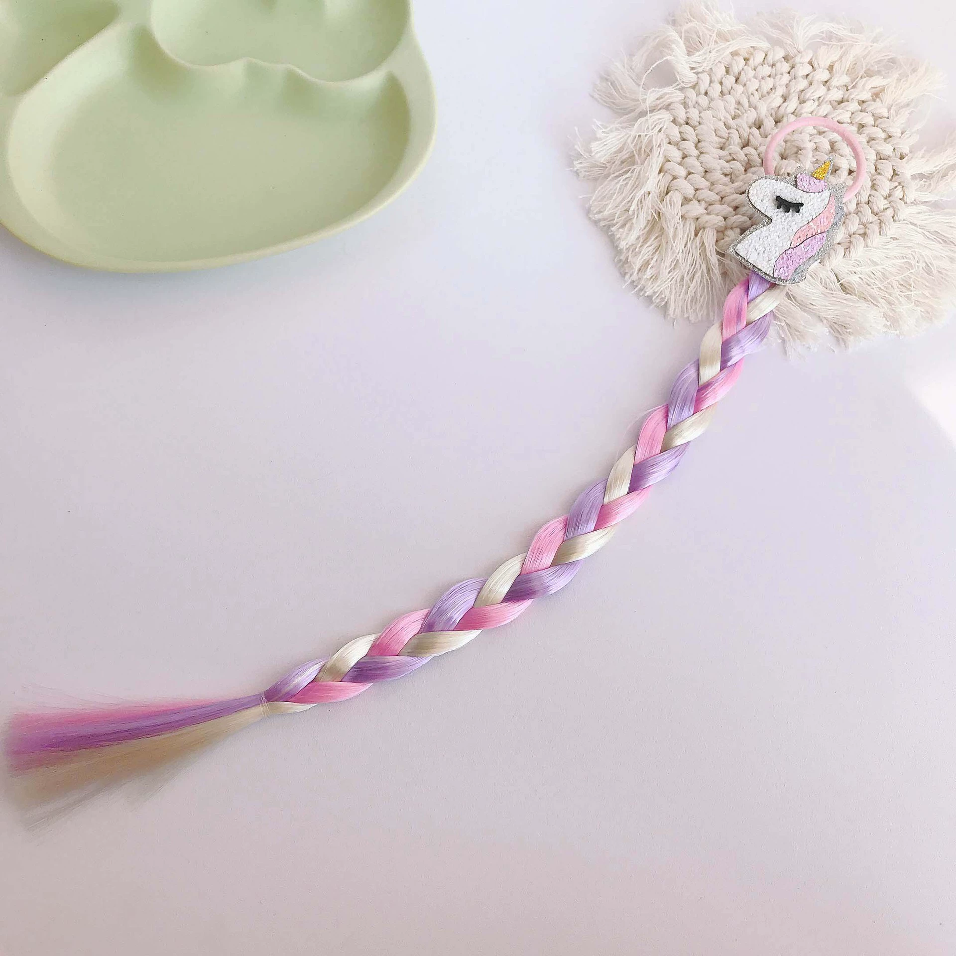 Детская wig с хвостиком, игрушка, единорог