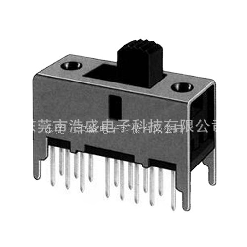 立式三段SS43D01拨动开关 16针脚22*9.4带安装孔