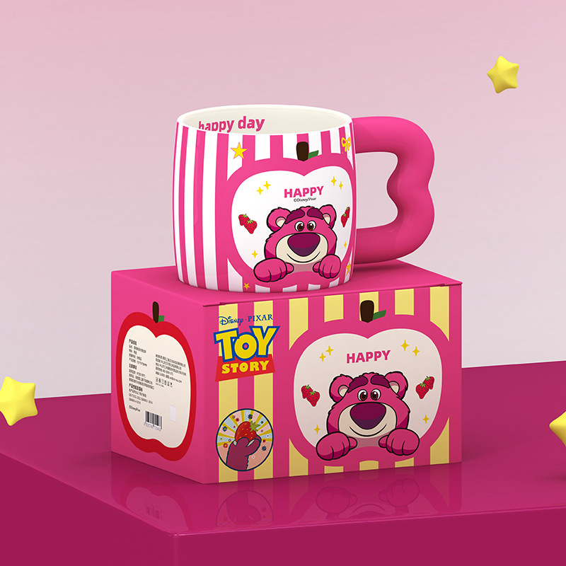 Tazas de agua de cerámica de alto valor facial para mujeres nuevas tazas de marca 2025 tazas de pareja Stitch caseras regalos de cumpleaños para beber agua