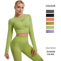 European and American women's thin yoga clothing suit running sports fitness suspender bra long-sleeved tops tight trousers for women