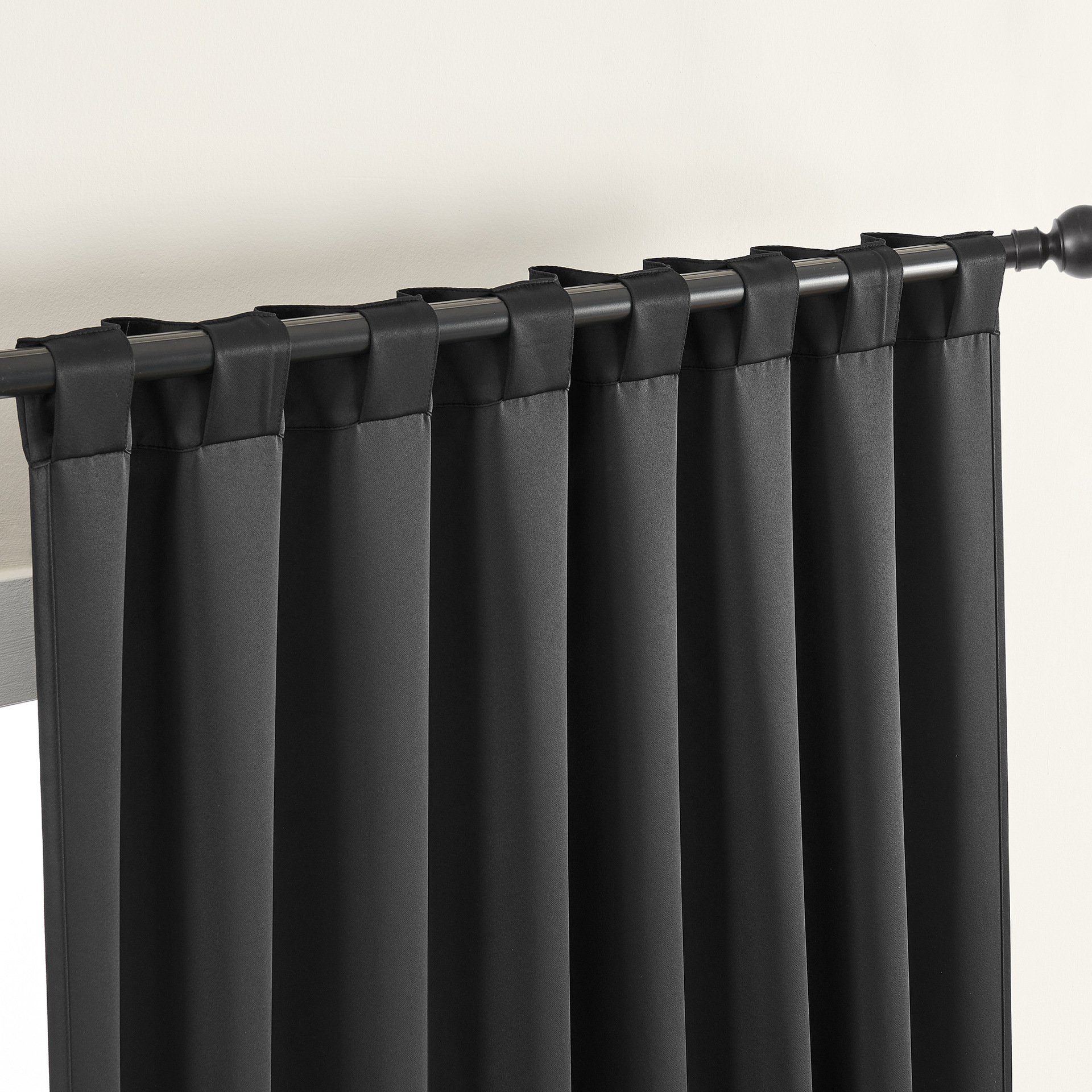 Shaoxing cinturón tipo bolsa de barra oculta cortina terminada explosión al por mayor cortinas aislantes negras transfronterizas piel de camarón