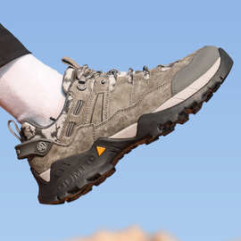 悍途男鞋户外登山徒步鞋真皮耐磨减震防滑防水爬山越野外贸运动鞋