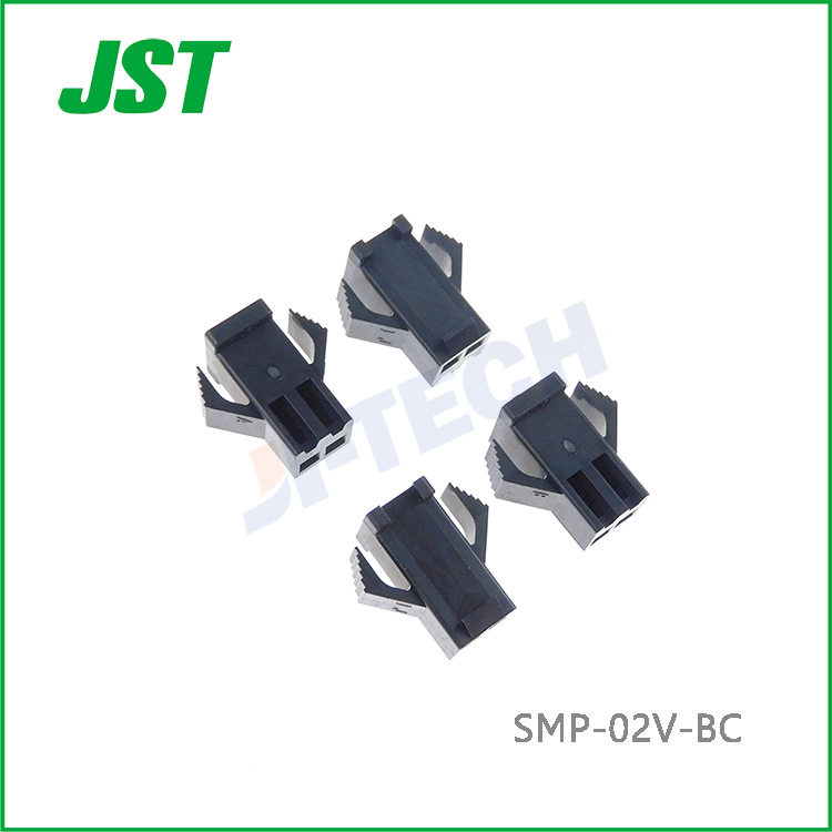 JST SMP-02V-BC -矩形连接器-外壳-插头-黑色-系列	SM（2.50mm）