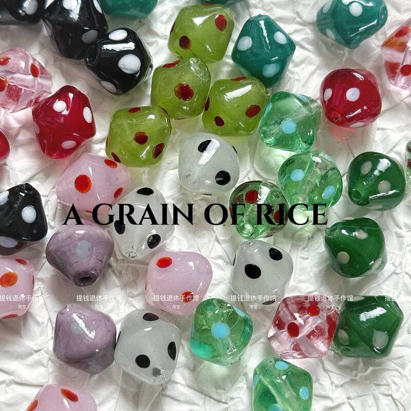 [Western Wave Dot] Imported Lampman Glazed Beads DIY Retro Hand-made Beaded Material Bracelet Necklace Jewelry