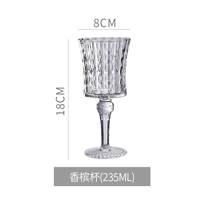 Luz de lujo retrógrado cristal especial taza de vino vino casero mujer hermosa baja alta taza de vidrio de champagne