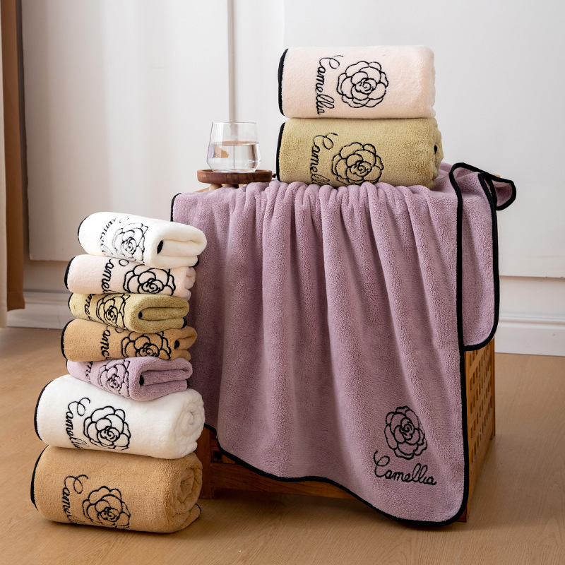 Manufacturer Wholesale Camellia Coral Velvet Bath Towel, Thick, Soft and Absorbent, Hotel and B&B Household Coral Velvet Towel Manufacturer Wholesale Camellia Coral Velvet Bath Towel, Thick, Soft and Absorbent, Hotel and B&B Household Coral Velvet Towel