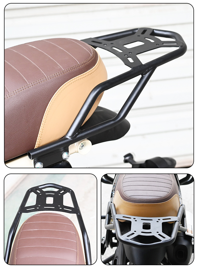 Suitable for Zongshen Dundun mini rear shelf rear backrest gas tank tail box leather tail bag motorcycle modification accessories