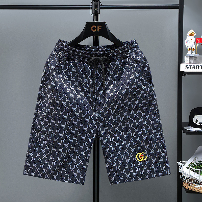 Summer Shorts for Men 2024 New Fashion Trendy Ice Silk Quick-Drying Men's Five-Point Pants Beach Pants Half-Length Pants