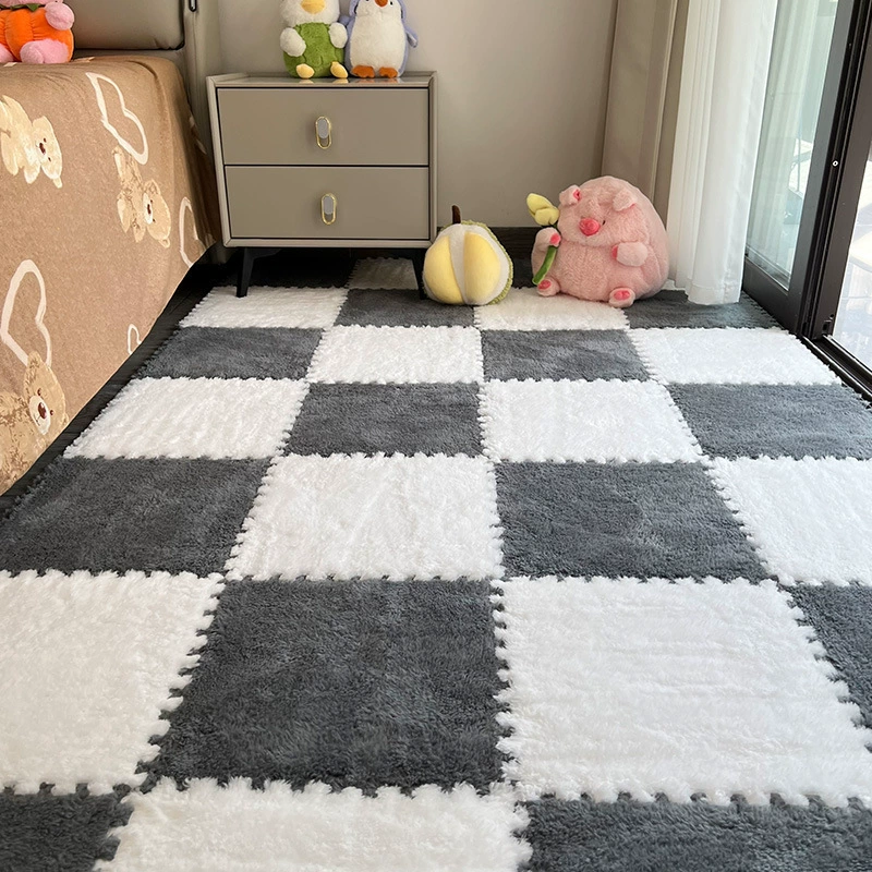 Plush carpet for bedroom, erasable floor mat from foam