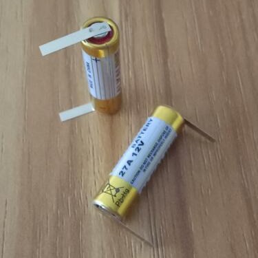 12V 27A焊脚电池 碱性27A12V电池带镍片 可焊线