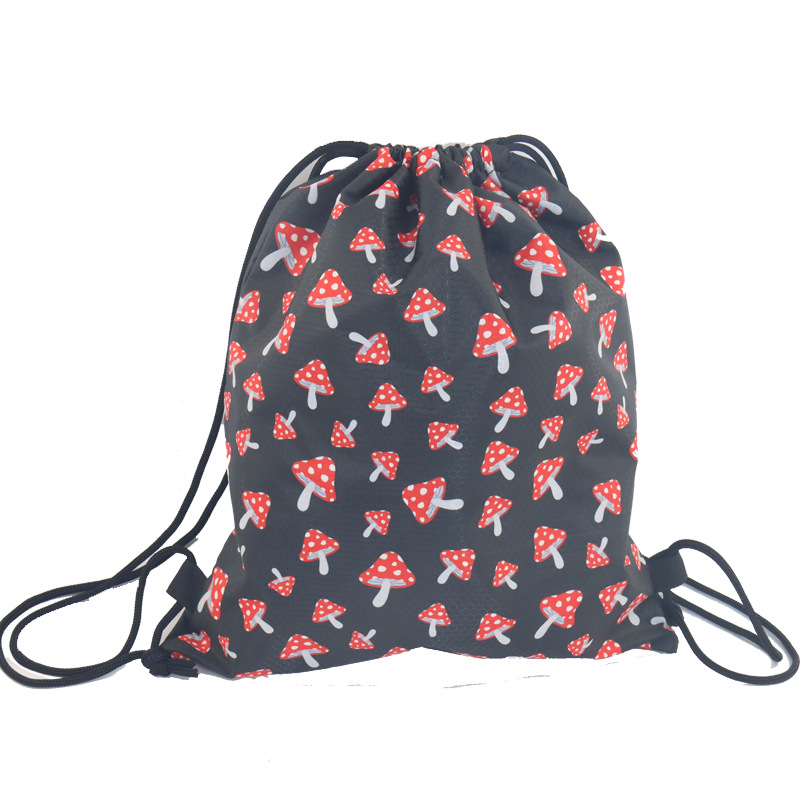 Bolsillo con cordón de poliéster transfronterizo logotipo personalizado doble bolsa con cordón deportivo bolsa con cordón de fitness bolsa de almacenamiento impresa bolsa de baloncesto